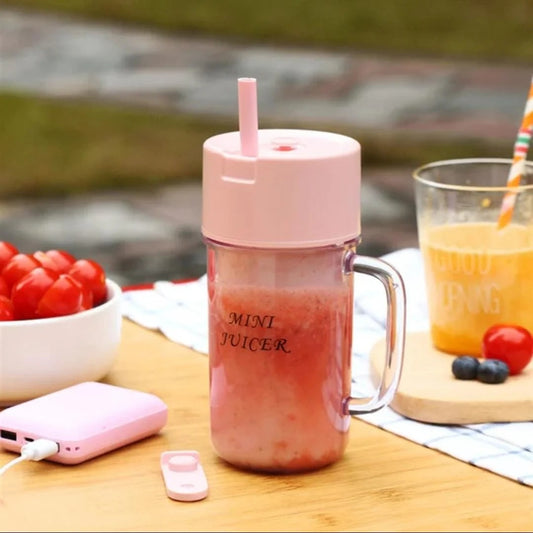 Portable glass juicer blender